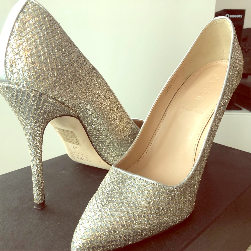 Silver High Heel Shoes